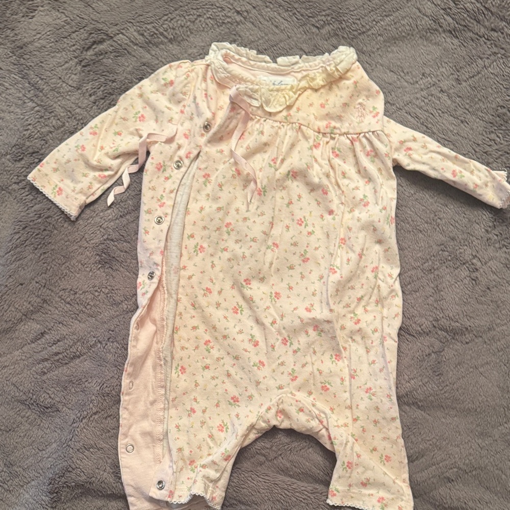 Ralph Lauren light pink Floral Kids Footie